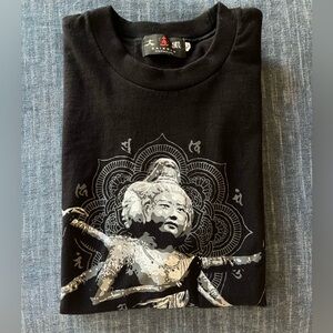 Aiko Black T-Shirt with Red Graphic